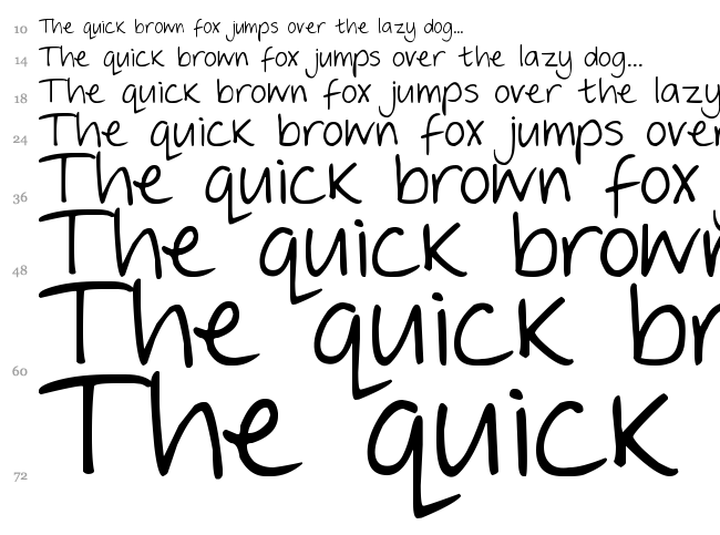 Geordie Girl font waterfall